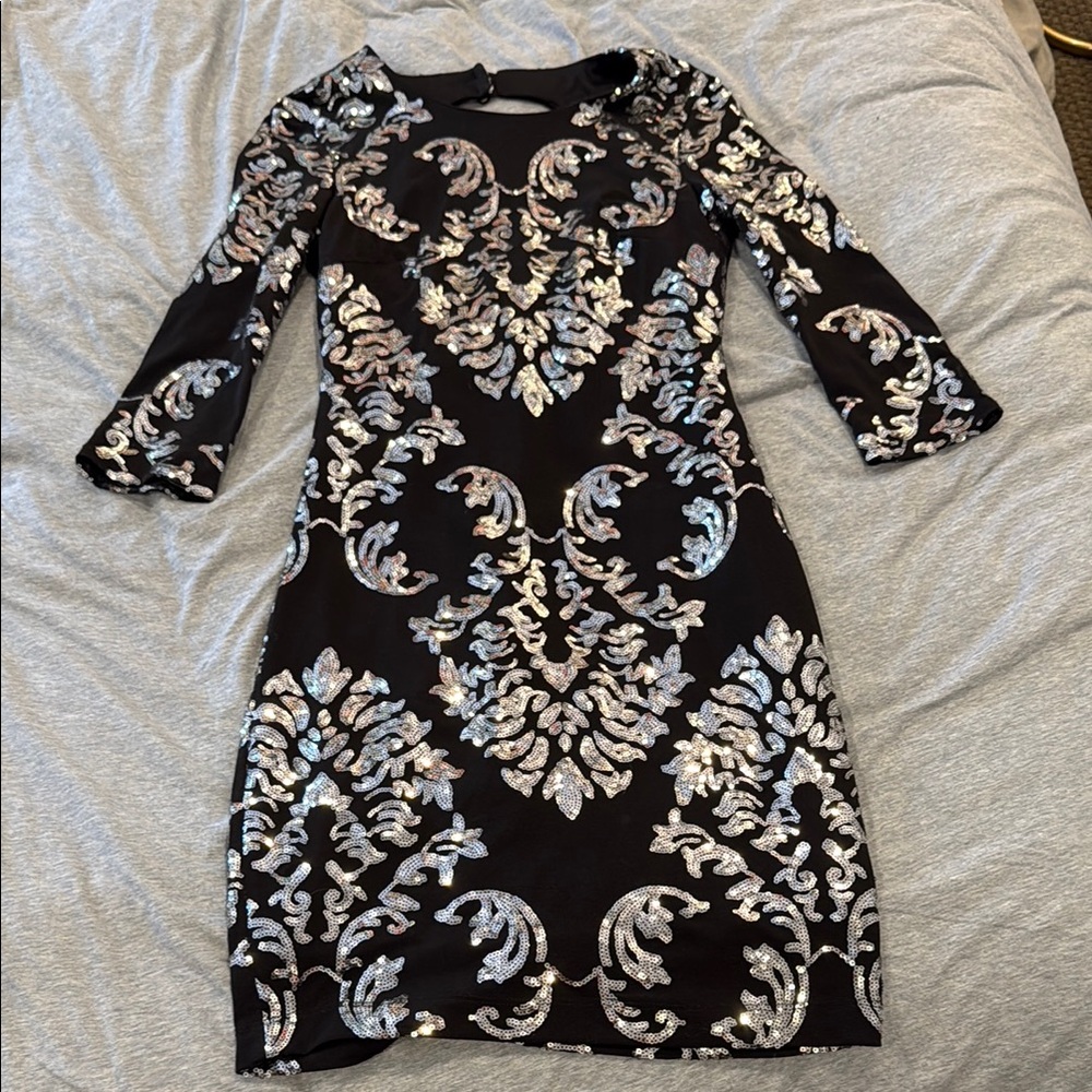 Black and silver dress